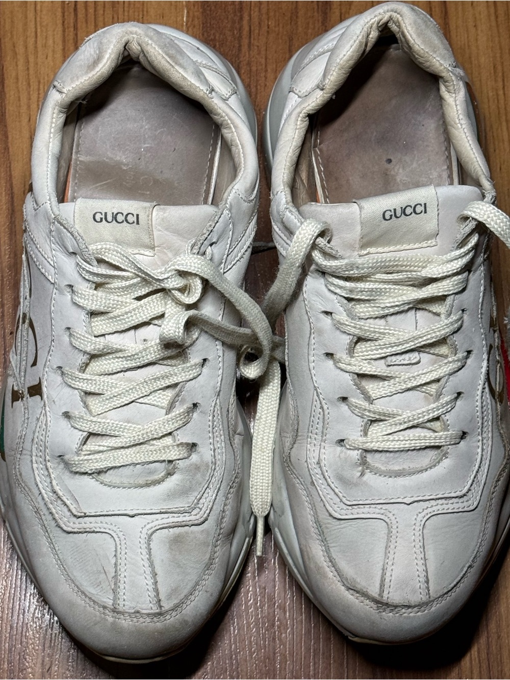 Gucci Rhyton leather sneakers women’s